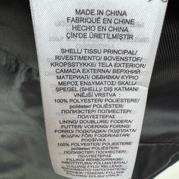 Lauren Ralph Lauren Sherpa Collar Black Diamond Quilted Jacket Size Pet Medium - Picture 11 of 11